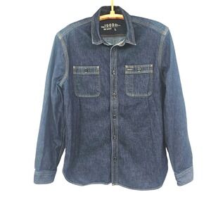 Gap 1969 Men's Large Medium Wash Denim Shirt